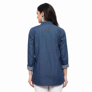 Chemise en jean décontractée pour femmes, matière durable, coupe confortable, hiver - Product Image 5