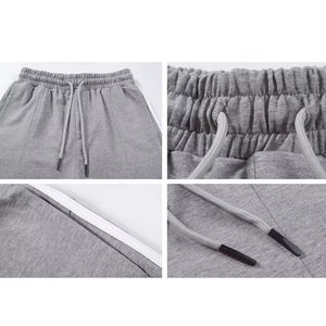 Pantalones de chándal de algodón 100% personalizados para hombre al por mayor, pantalones de chándal informales deportivos, diseño de rayas laterales, cintura media, cordón liso teñido - Product Image 6