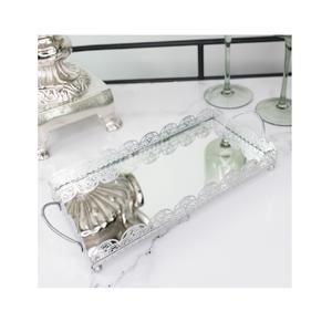 Marco de Metal de lujo para decoración, marco de color blanco con espejo en bandeja de espacio medio, nuevo - Product Image 3