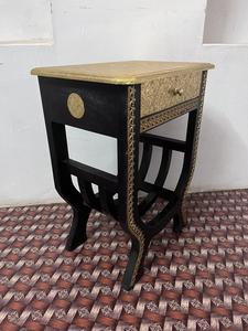 Kusum Art personnalisé entièrement poli en bois massif tabouret de chevet moderne fabriqué à la main en bois appartement chambre salle à manger maison hôpital - Product Image 3