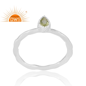 Nouvelle tendance 925 argent naturel péridot pierre précieuse bague bijoux personnalisés pour les femmes cadeau pour elle - Product Image 1