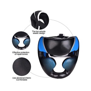 La garde principale protectrice légère faite sur commande réglable/cuir résistant a fait des gardes de tête de boxe - Product Image 3