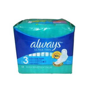 Serviettes hygiéniques Always 3-en-1 ultra fines (extra longues), lot économique, 14 unités - Product Image 3