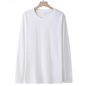 T Shirt Printemps et Automne T-shirt en coton à manches longues pour homme Confort décontracté Grand Top T-shirt pour homme et femme - Product Image 1