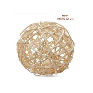 Esfera decorativa de vime - bola de vime para decoração de festas e feriados ao ar livre, bola de natal barata
