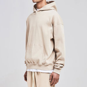 Wholesale 100% Cotton Premium Pullover Hoodie for Men Plus Size Breathable Loose Print Graphic Embroidered <b>Applique</b> OEM Serviced - Product Image 3