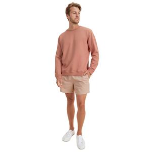 Heavyweight 100% Cotton Plain Winter Men's Crew Neck Breathable Embroidered Oversized Fleece Pullover Sweatshirt - Product Image 6