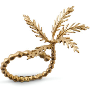 Best Selling Luxury Metal <b>Gold</b> Leaf Napkin Rings <b>Kitchen</b> Tabletop Decoration <b>Accessories</b> - Product Image 6