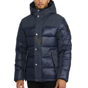 Nouvelle arrivée veste à bulles d'hiver légère pour hommes Logo personnalisé et col montant style rue haute prix de gros - Product Image 4