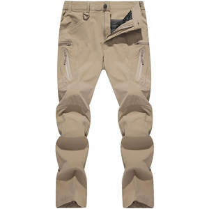 Pantalon cargo tactique pour homme 100% coton, séchage rapide, léger, motif droit, taille haute, décontracté - Product Image 1