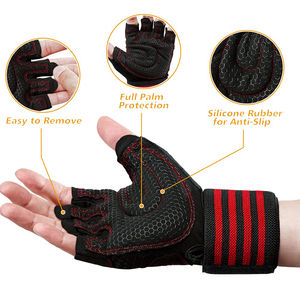 Guantes Deportivos de Media Palma de Primera Calidad 2025 para Gimnasio, Levantamiento de Pesas, Crossfit, Ciclismo al Aire Libre, Protección de Palmas, Entrenamiento Sintético - Product Image 4