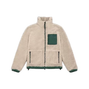 Men's Personalized Hot Selling Highstreet Wear Breathable <b>Sherpa</b> <b>Fleece</b> Jacket, OEM Winter Soft <b>Sherpa</b> Zip Polar <b>Fleece</b> Jacket - Product Image 1