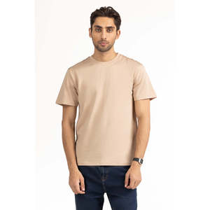 T-shirt Homme Coupe Droite 100% Coton Jersey Manches Courtes Uni Écologique 300gsm Léger Décontracté Vêtement OEM/ODM Vente en Gros - Product Image 1
