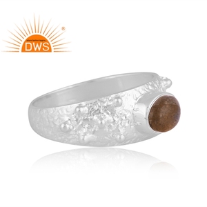 Best Quality Fine Sterling Silver Natural <b>Labradorite</b> Gemstone Statement <b>Ring</b> Custom Jewelry Manufacturer - Product Image 1