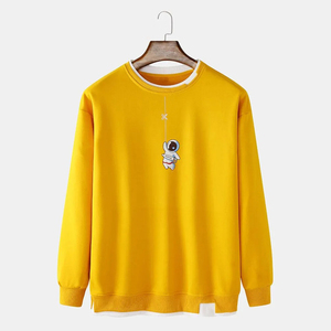 Sweat-shirts pour hommes 100% polyester en tissu éponge, motif uni, logo personnalisé, coupe et couture sur mesure, prix d'usine compétitif - Product Image 3