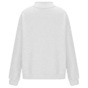 Femmes surdimensionné doux coton col montant pull à col rond sweat personnalisé brodé Streetwear polaire pour l'hiver - Product Image 5