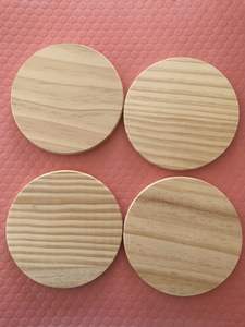 Natural Wooden <b>Coasters</b> for Cups Glasses & Mugs Handcrafted Solid Wood <b>Drink</b> <b>Coaster</b> Set Heat & Moisture Resistant Tabletop - Product Image 2