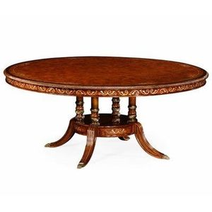 Table à manger ronde de l'époque victorienne en bois marron - Product Image 3