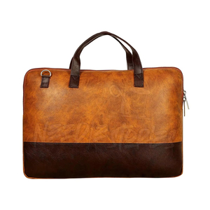 <b>Leather</b> Laptop <b>Briefcase</b> Classic Handle Zipper Closure Durable for Daily Commute - Product Image 6