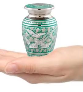 Urnes à souvenirs personnalisées pour cendres, mini urnes personnalisées, contenants commémoratifs en métal pour animaux de compagnie et humains avec gravure d'oiseaux - Product Image 1
