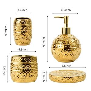 Ensemble de salle de bain design Gold Premium Multipurpose Sleek Storage Parfait pour la maison Hotel Vanity et Daily Essentials from India - Product Image 4