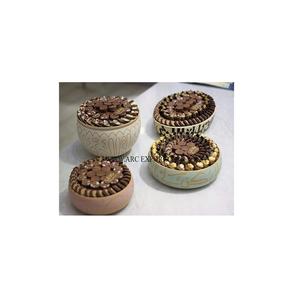 Juego de 4 bandejas para servir chocolate clásicas de forma redonda Tp Venta de bandejas y cuencos de comida de Ramadán modernos estándar de alta exigencia - Product Image 1