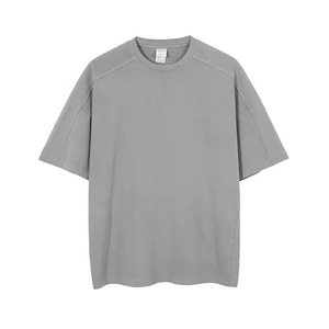 Streetwear Screen Print Heavyweight Oversized T Shirts para hombres Venta al por mayor Casual Hip Hop T Shirt Ropa - Product Image 3