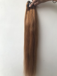 Color 27 rubia miel cruda pelo brasileño recto 100% paquetes de cabello humano 10-26 pulgadas Remy sin procesar extensiones de trama de cabello humano - Product Image 2