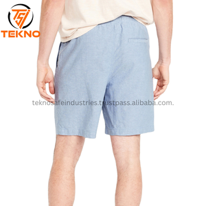 Short de sport en coton 6XL pour hommes et femmes High Street Fitness Gym Workout Motif solide et anti-rides OEM - Product Image 5