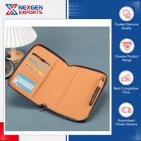 Porte-documents en cuir Nexgen Exports, modèle 18 A4, pour conférences, qualité supérieure, logo personnalisé en relief.
