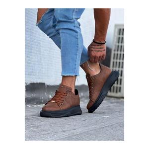 WG501 scarpe con suola alta da uomo nere marrone chiaro