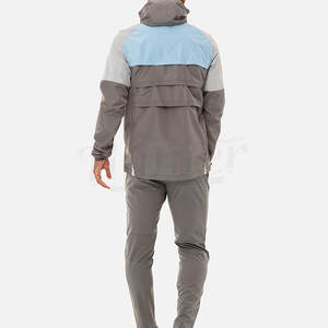 Vêtements personnalisés pour hommes ensemble court et veste de jogging deux pièces en polyester à fermeture éclair coupe-vent Streetwear survêtement - Product Image 3
