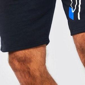 กางเกงขาสั้นผ้าฝ้ายฟอกสีกรดสำหรับผู้ชายกางเกงขาสั้นซักได้พิมพ์โลโก้แบบออกแบบได้ตามต้องการ - Product Image 4