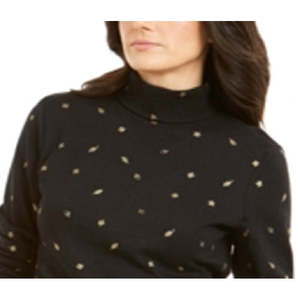 Felpa con Cappuccio e Collo Alto Karen Scott per Donna, Taglia M, Nera, in Maglia di Seta, Stile Streetwear per Autunno e Inverno - Product Image 2