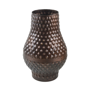 Vente chaude en aluminium martelé couleur noire Vase meilleure qualité différentes tailles Logo personnalisé et Design Vase à fleurs - Product Image 3