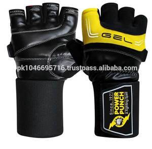 GUANTES DE GIMNASIO PARA PESAS - DE CUERO PARA PESAS CON CORREA LARGA - Product Image 3