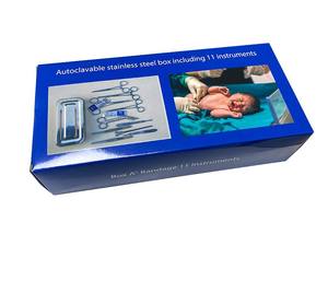 ANAAIF Caja de Acero Inoxidable Autoclavable con 11 Instrumentos Quirúrgicos Alicates Tijera Fórceps Sonda Bisturí para Cirugía de Mano - Product Image 2