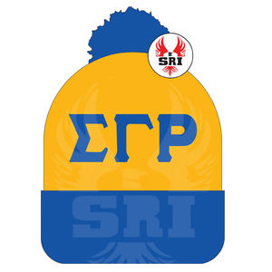 หมวกบีนนี่สีน้ำเงินเข้มซิกม่าโรม่าพร้อมแจ็คการ์ดถักลายโลโก้ทีมและแผ่นติดข้อมือเสื้ออะคริลิคอุ่นสำหรับฤดูหนาว - Product Image 6