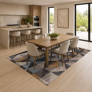 <b>RUGS</b> DEPOT LXDP-0567 Wholesale Terracotta Gold Contemporary Abstract Digital Printed Machine Washable Chenille Area <b>Rug</b> <b>Non</b> <b>Slip</b> - Product Image 4
