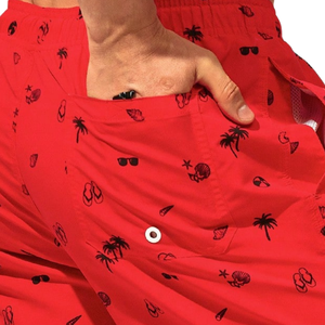 <b>Men</b> Woven Printed Front Logo Swim Shorts Quick Dry Elastic Drawstring Casual Summer Swimming <b>Trunks</b> Lightweight Pool Holiday - Product Image 4
