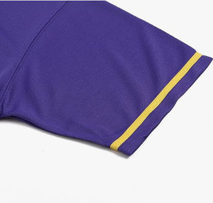 Maillot de baseball de cheerleading personnalisé respirant avec logo frontal, col en V violet orné de strass, 100 % polyester - Product Image 3