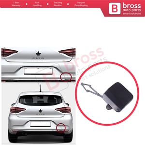 Cubierta de Gancho de Remolque para Parachoques Trasero BSP1207, Preparada para Clio MK5 V B7 BJA 2019-2023 Pre-Facelift 511654352R - Product Image 5