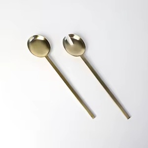 Ensemble de 2 couverts de salade pour mariage en acier inoxydable doré brillant les plus vendus pour la maison, les hôtels et les restaurants - Product Image 1