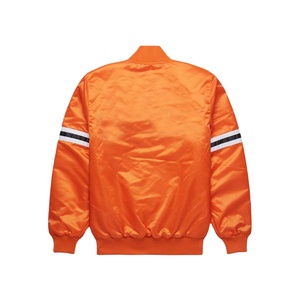 Custom Shiny Satin <b>Varsity</b> <b>Bomber</b> <b>Jacket</b> for <b>Men</b> Warm Winter Plus Size with Embroidered Letterman Fabric Wholesale OEM Service - Product Image 2