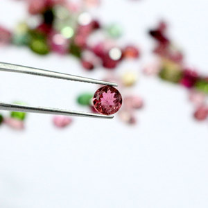 Đá Tourmaline nhiều màu xanh lá cây xanh dương hồng hình oval, hình tròn, hình tròn ba cạnh, đá quý Tourmaline mặt cắt, đá rời, đã được hiệu chỉnh, làm thủ công - Product Image 4