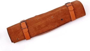 Ensemble de couteaux de chef 6 pièces manche en bois en acier damas cuisine barbecue écologique avec sac à roulettes en cuir - Product Image 2