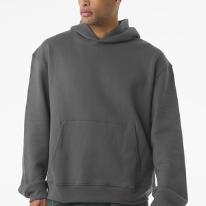 เสื้อมีฮู้ดแบบสวมศีรษะสำหรับผู้ชายเสื้อมีฮู้ดผ้าฟลีซหนาผ้าฝ้าย100% เสื้อกันหนาวมีหมวกทรงสูง500gsm - Product Image 1