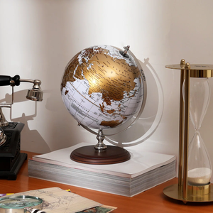 Design élégant Globe du monde Terre Rotation Carte du monde Table Top Globe en métal Globe du monde pour l'art éducatif - Product Image 6