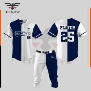 Uniforme de baseball de haute qualité pour hommes, respirant, avec design sublimé, uniforme de baseball softball boutonné pour jeunes, ensemble combiné OEM - Product Image 4