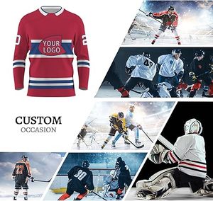 Logo personnalisé le plus populaire uniforme de hockey sur glace pour adultes ensemble de taille plus service OEM disponible - Product Image 1
